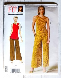 1452 EZ Vogue BETZINA KNIT TOP,  FLUID WIDE PANTS PATTERN ABC=GHIJ Uncut